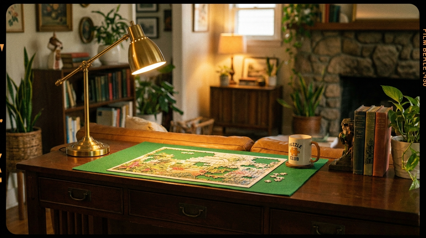 Puzzle Night Instead of Phone Time: Set Up a No-Pressure Station